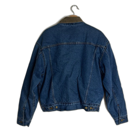 Vtg northwest blue denim jacket fleece lined button up size large - Picture 10 of 11